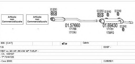 MTS C260501008070 Exhaust System